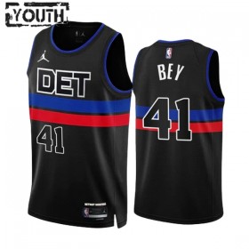 Dječji NBA Dres Detroit Pistons Saddiq Bey 41 Jordan 2022-23 Statement Edition Crno Swingman